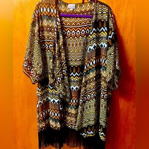 LuLaRoe “Monroe” Fringed Women’s Kimono (Retired Style)